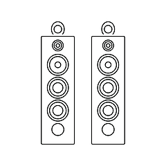 Image showing Audio system speakers icon