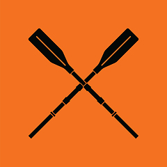 Image showing Icon of  boat oars