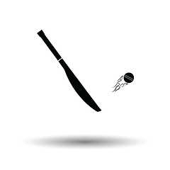 Image showing Cricket bat icon