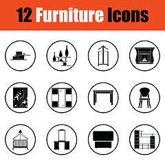 Image showing Home furniture icon set