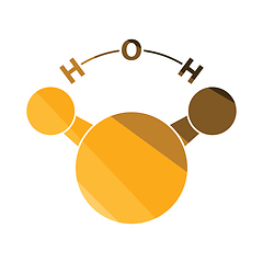 Image showing Icon of chemical molecule water