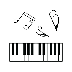 Image showing Piano keyboard icon