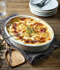 Image showing bowl of potato gratin