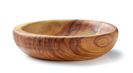 Image showing empty olive wood bowl