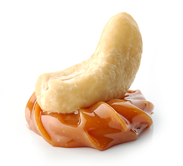 Image showing cashew nut in melted caramel