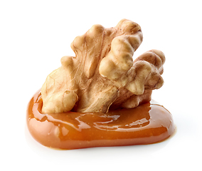 Image showing walnut in melted caramel