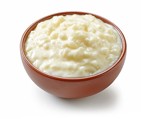 Image showing bowl of rice pudding