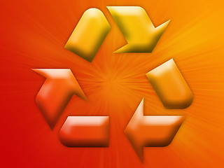 Image showing Recycling eco symbol