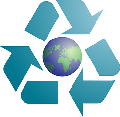 Image showing Recycling eco symbol