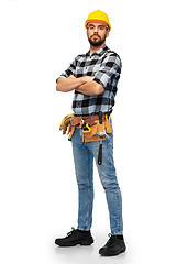 Image showing male worker or builder with crossed arms