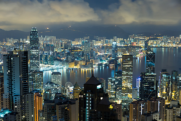 Image showing Hong Kong skyline at night