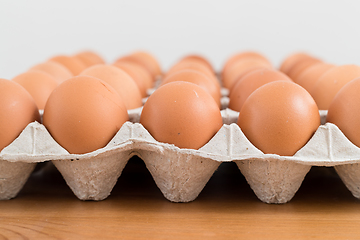 Image showing Fresh chicken egg in package