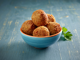 Image showing bowl of falafel balls