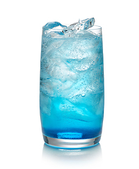 Image showing glass of blue cocktail