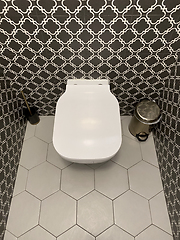 Image showing toilet bowl in restroom