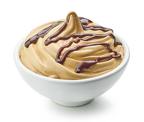 Image showing bowl of whipped caramel coffee cream