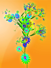 Image showing Floral nature themed design illustration