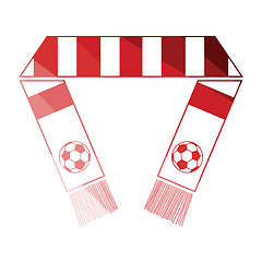 Image showing Football fans scarf icon