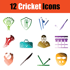 Image showing Cricket icon set