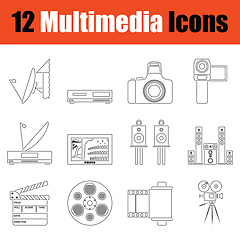 Image showing Set of multimedia icons