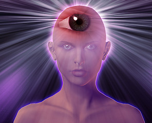 Image showing Third eye woman