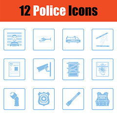 Image showing Set of police icons