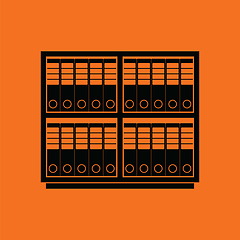 Image showing Office cabinet with folders icon