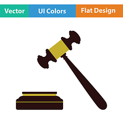 Image showing Judge hammer icon
