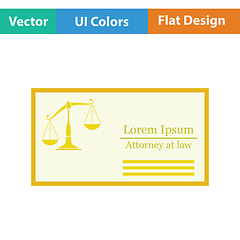 Image showing Lawyer business card icon