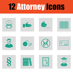 Image showing Set of attorney icons