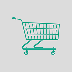 Image showing Supermarket shopping cart icon