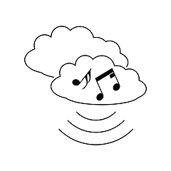 Image showing Music cloud icon