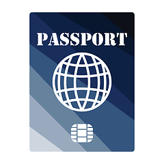 Image showing Passport with chip icon