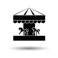 Image showing Children horse carousel icon
