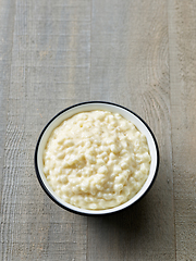 Image showing bowl of fresh rice milk pudding