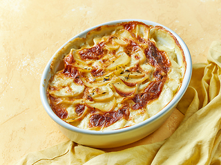 Image showing freshly baked potato gratin