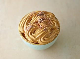 Image showing whipped caramel and coffee cream dessert
