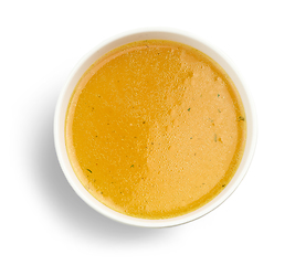 Image showing bowl of fresh chicken broth