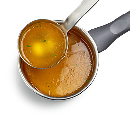 Image showing fresh chicken broth