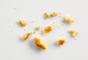 Image showing bread crumbs on white background