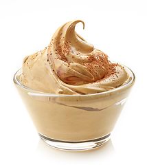 Image showing whipped caramel and coffee mousse dessert