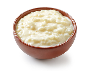 Image showing bowl of rice pudding