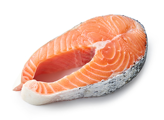 Image showing fresh raw salmon steak