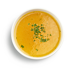 Image showing bowl of fresh chicken broth