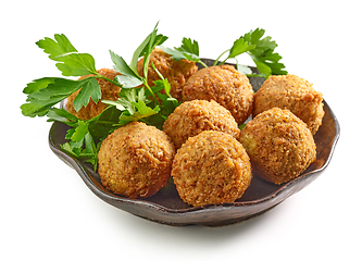 Image showing bowl of falafel balls