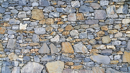 Image showing Old wall from stones of various shapes