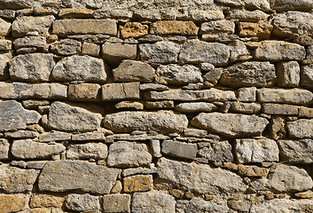 Image showing Texture of an old wall of stones and bricks