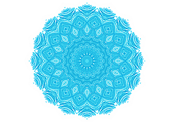 Image showing Abstract turquoise round pattern 