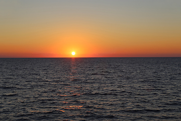 Image showing Beautiful sunset on the sea