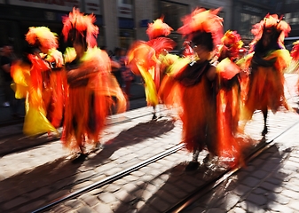 Image showing traditional summer samba carnival in Helsinki, Finland 2022